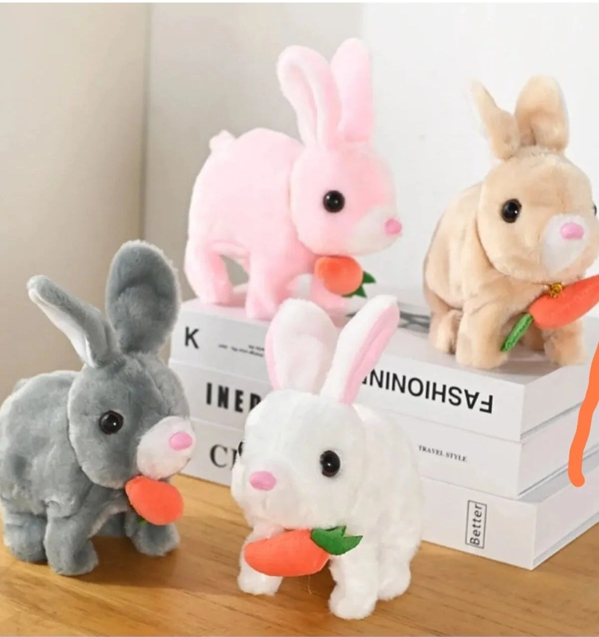 Pilli Sesli Ve Işıklı Zıplayan Peluş Tavşan
