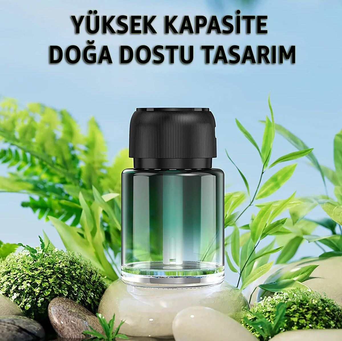 Araç İçi Hava Nemlendirici ve Difüzör– Aromaterapi, Yıldız Tavan Yansıtma, Taşınabilir Şarjlı